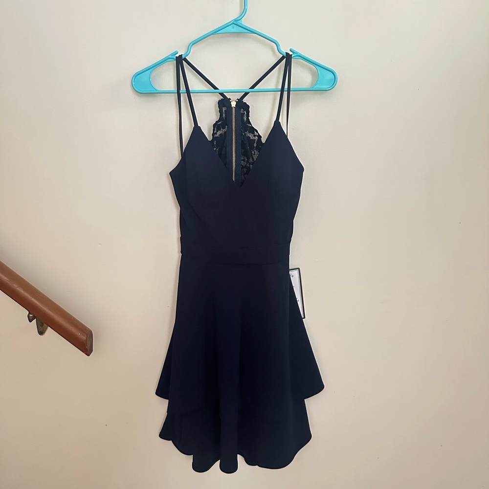 Macys navy blue formal dress